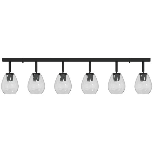  Stropni reflektor Crna 110,5 x 13 x 26 cm Staklo i Metal Slike