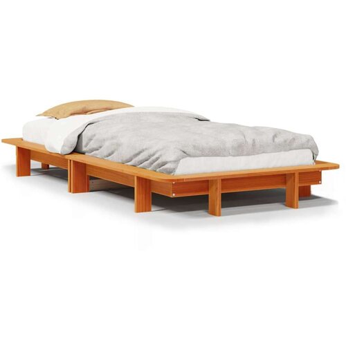 VidaXL Okvir kreveta bez madraca vo&amp;scaron;tano smeđi 75 x 190 cm od borovine Slike