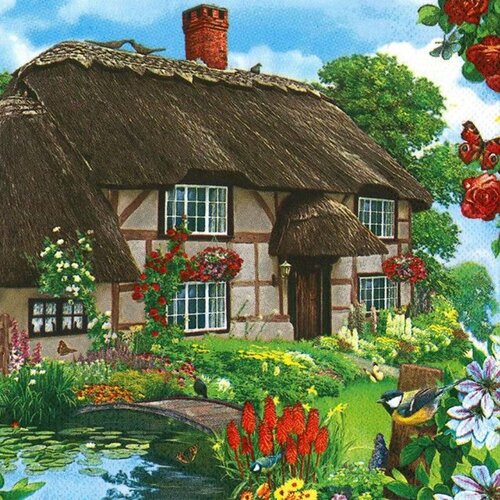  Serviete za decoupage Countryfield Cottage - 1 kos Cene