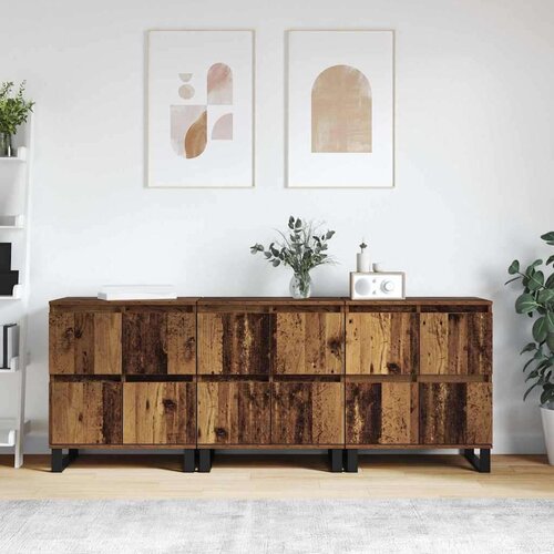  Komode 3 pcs Staro drvo 180 x 35 x 70 cm Konstruirano drvo Cijene