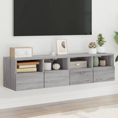 VidaXL Stenske TV omarice 2 kosa siva sonoma 60x30x30 inženirski les Slike