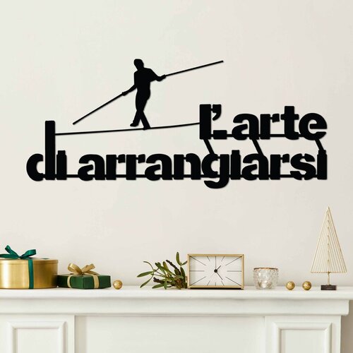 Wallity zidna dekoracija Arrangiarsi 3, 60x25cm, Crna Cene