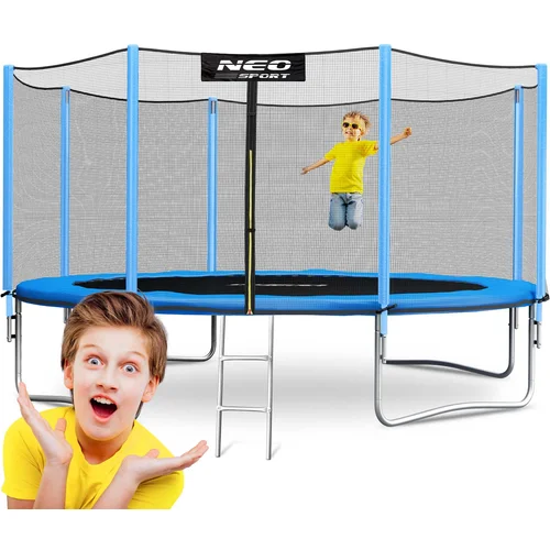 Janshop Vrtni trampolin 13ft/404cm z zunanjo mrežo in neo-športno lestvico, (21208910)