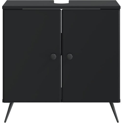  Kupaonski ormarić za sudoper BREDA Crna 59,5 x 31,5 x 59 cm Slike