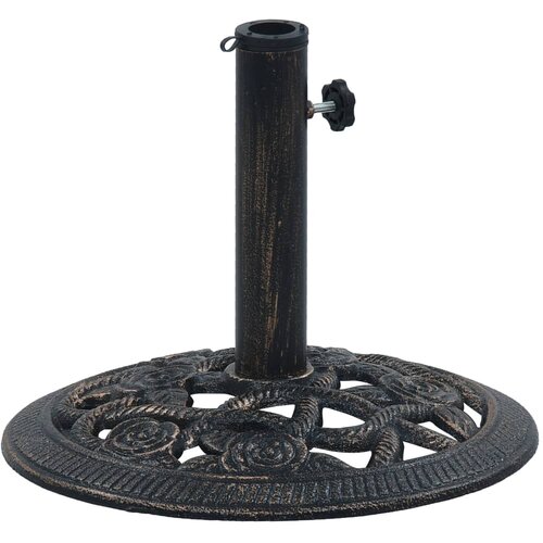 VidaXL Stalak za suncobran crni/brončani 9 kg 40 cm lijevano željezo Slike