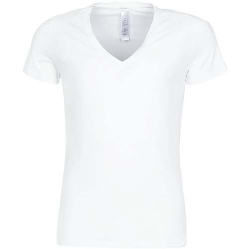 Hom Majice s kratkimi rokavi SUP' COTTON TSHIRT COL V PROFOND Bela Cene