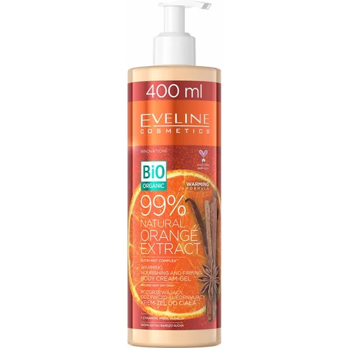 Eveline Cosmetics Bio Organic Natural Orange Extract hranilna in učvrstitvena krema za telo z grelnim učinkom 400 ml