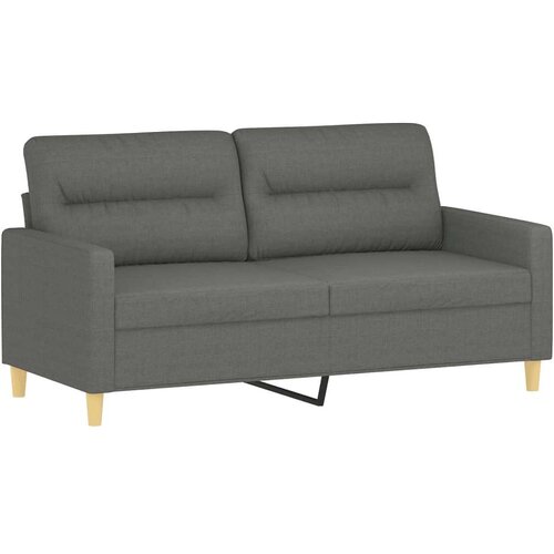 VidaXL Dvosjed od tkanine tamnosivi 140 cm Slike