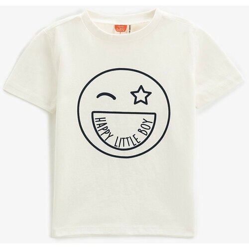 Koton Baby Boy Printed Short Sleeve Crew Neck T-Shirt 3smb10136tk Slike