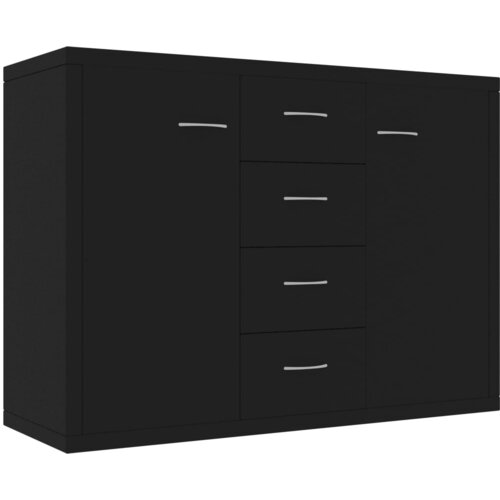 Maison Chic Komoda - Predalnik črna 88x30x65 cm iverna plo&amp;scaron;ča, (21715788) Slike