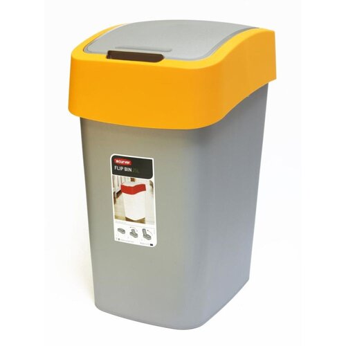 Flip Ko&amp;scaron; za odpadke Pacific Flip Bin (50 l, rumena/srebrna) Slike