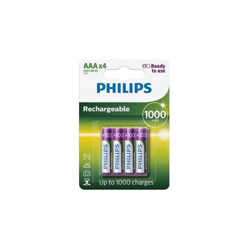 Philips BATERIJA AAA - POLNILNA BLISTER 4 KOS (LR03) 1000mAh - R03B4RTU10/10 Cene