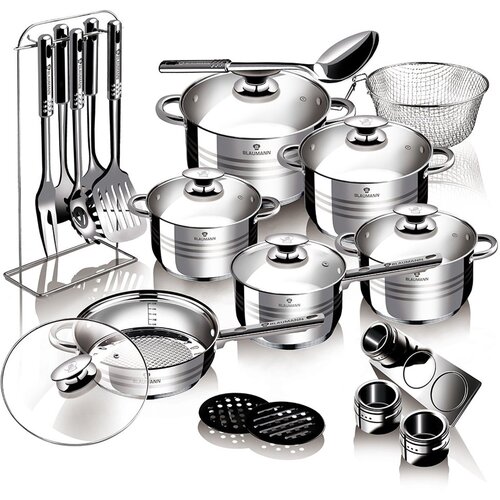 Berlinger Haus Blaumann Gourmet 27u1 set inox posuđa Slike