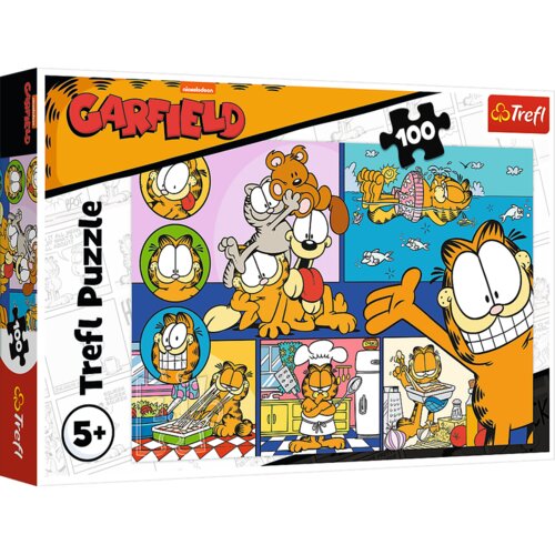 Puzzle 100 - Lazy Garfield Trefl 16521 Slike