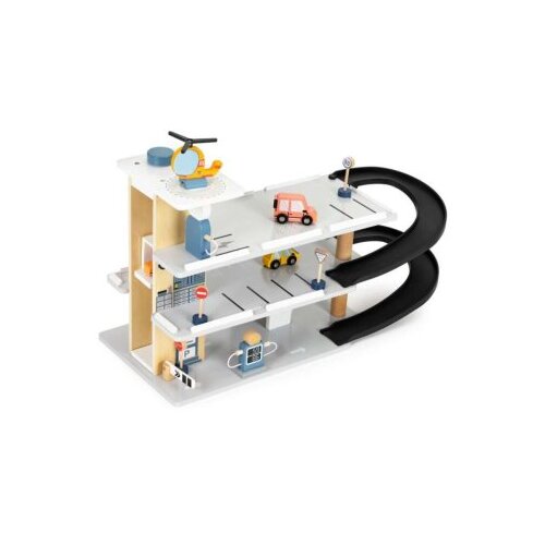 ECO TOYS Velika drvena garaza parking sa liftom i autoperionicom ( 1088 ) Slike
