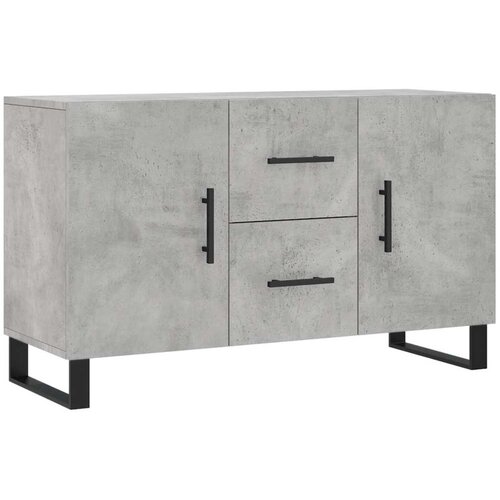  Komoda siva boja betona 100x36x60 cm od konstruiranog drva Slike