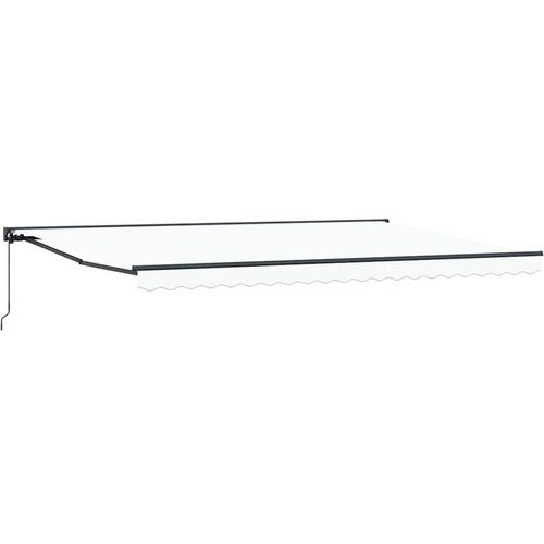 vidaXL Retraktilna tenda Bela 500x300 cm blago - - Bela - 36.48 - 500x300 cm - 2025- Cene