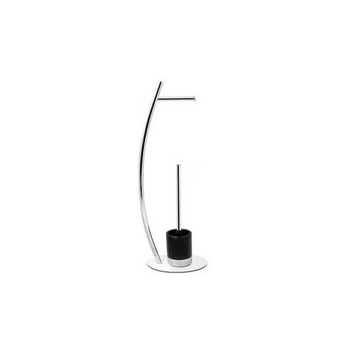  Stalak za WC četku i toalet papir metal-crni 2070917 AWD Slike