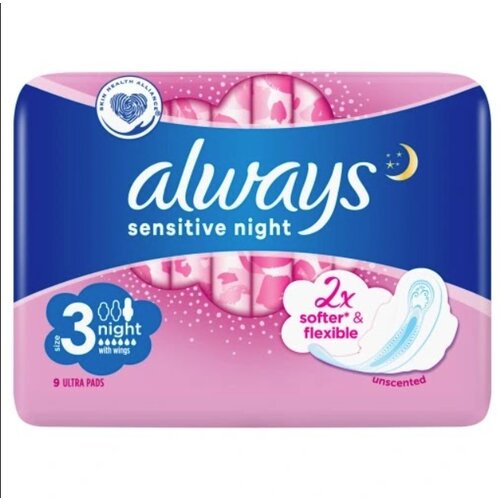 Always Higijenski ulošci Sensitive Ultra night 9/1 Slike