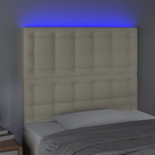  LED uzglavlje krem 90x5x118/128 cm od umjetne kože Slike