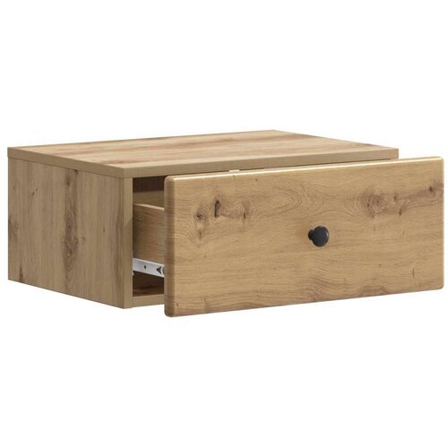  Noćni ormarić za montažu na zid s ladicama 2 pcs Hrast artisan Slike