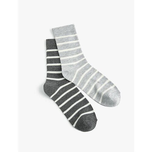Koton Striped Set of 2 Socks Multicolored Cene