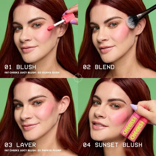 NYX Professional Makeup Fat Cheeks Juicy Blush tekoče rdečilo odtenek 08 Blueberry Burst 8 ml Slike
