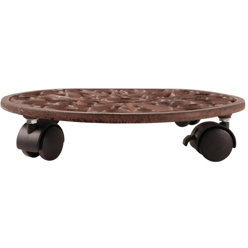 Esschert Design Metalni mobilni stalak za tegle za bilje &amp;oslash; 34,5 cm Ornament &amp;ndash; Slike