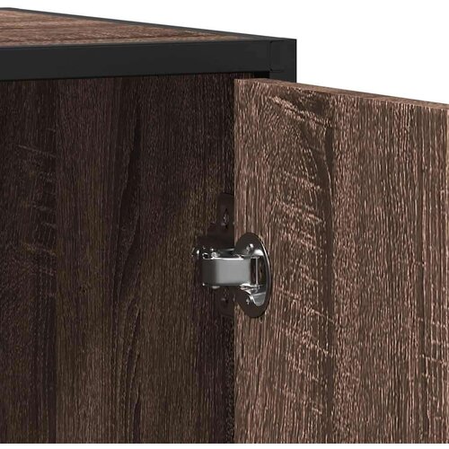 VidaXL Komoda smeđi hrast 94x35x76 cm izrađeno drvo Slike