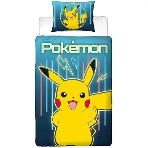 Pokemon Kompleti posteljnine Parure de lit Pikachu r&eacute;versible jaune Rumena Cene