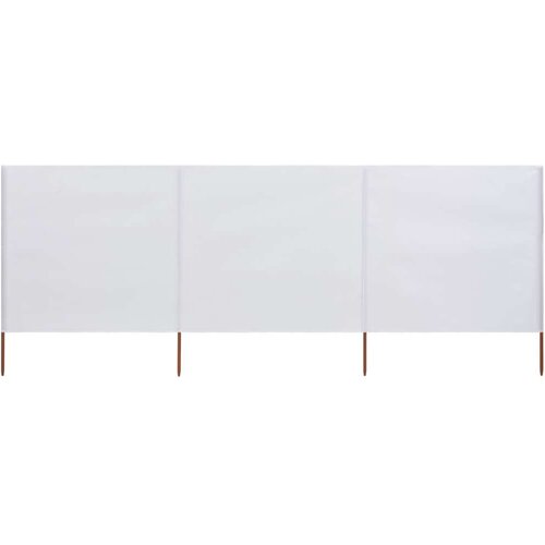  3-panelni vetrobran tkanina 400x160 cm peščeno bel, (20692855) Cene