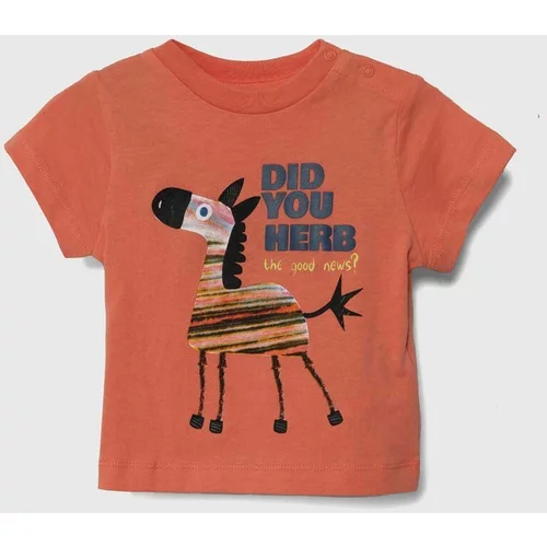 Zippy Otroška bombažna majica oranžna barva