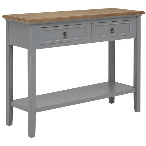 Premier Housewares Siva stranska mizica iz masivne pavlonije 34,5x99 cm Henley &ndash; Cene