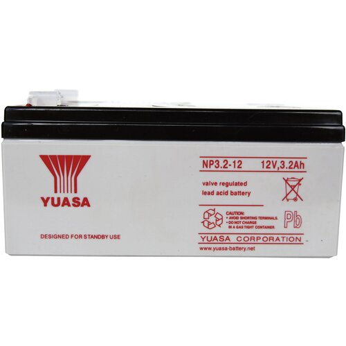 Yuasa Svinčev akumulator 12 V 3.2 Ah NP3.2-12 svinčevo-koprenast (AGM) 134 x 64 x 67 mm plo&amp;scaron;čati vtič 4.8 mm brez vzdrževanja, (20438350) Slike