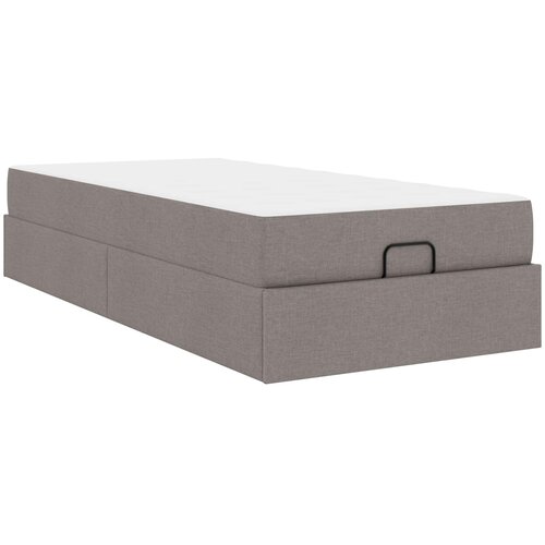 vidaXL Posteljni okvir z vzmetnico z vzmetnico 2 pcs Taupe blago, (5000127922) Cene