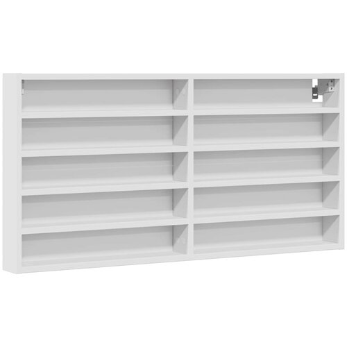  Vitrina bijela 100x8,5x50 cm konstruirano drvo Slike