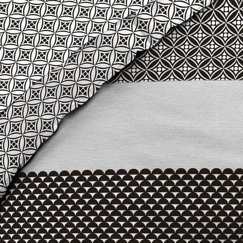 Douceur d int&amp;eacute;rieur Crno-bijela pamučna posteljina za bračni krevet/za produženi krevet s uključenom plahtom/6-dijelna 240x220 cm Meiko &amp;ndash; Slike
