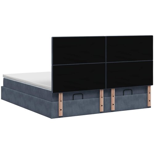  Krevet od pjene s madracem i LED-om Tamnosiva 160 x 200 cm Slike