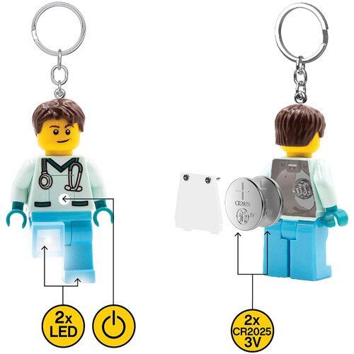 Lego City privezak za ključeve sa svetlom: Medicinski tehničar ( LGL-KE194H ) Slike