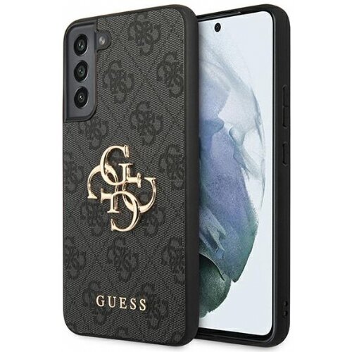 Guess GUHCS23M4GMGGR silikonski ovitek za Samsung Galaxy S23 Plus 5G - črn z zlatim logom Slike