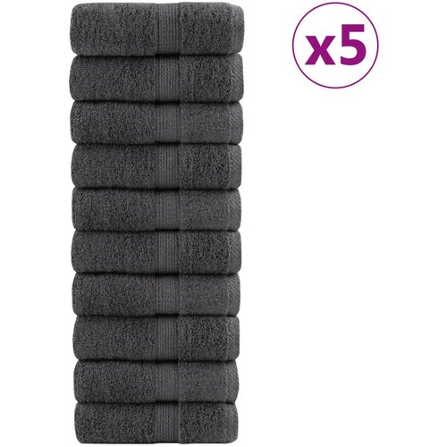 VidaXL Ručnici za pranje 50 kom antracit 30x30 cm 600 gsm 100 % pamuk Slike
