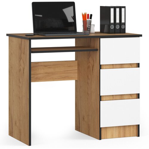 AKORD PISALNA MIZA A-6 CLP OAK CRAFT / BELO DESNO, (21702599) Cene