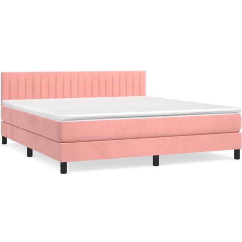 Maison Chic Box spring postelja - Vzmetna postelja z vzmetnico roza 160x200 cm žamet SL21729, (21881167) Cene