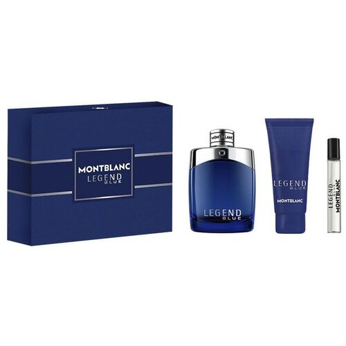 Montblanc Legend Blue poklon set: parfemska voda 100 ml + parfemska voda 7,5 ml + gel za tu&amp;scaron;iranje 100 ml Slike