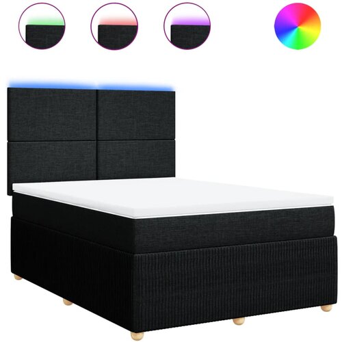 Maison Chic Box spring postelja - Vzmetna postelja z vzmetnico črna 160x200 cm blago SL11200, (21882636) Cene