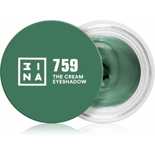 3INA The 24H Cream Eyeshadow kremasto senčilo za oči odtenek 759 Olive green 3 ml