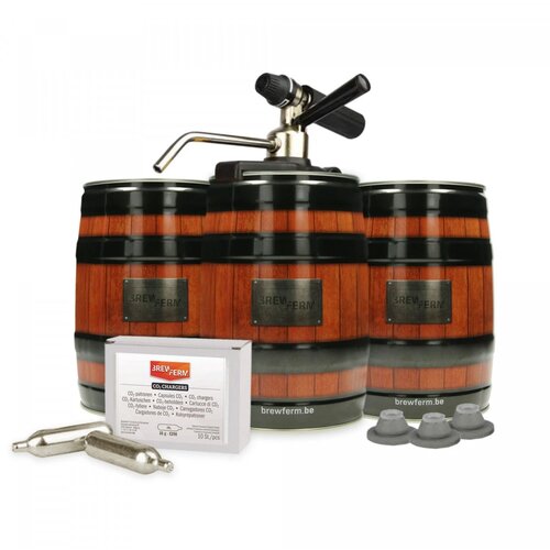 ich-zapfe Začetni komplet pivskih sodov Brewferm z Party Star Deluxe, 3x5L, CO2 zapiranje, (5000137345) Cene