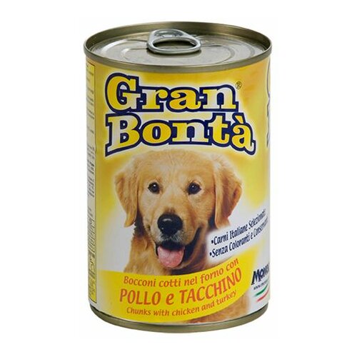 Monge gran bonta hrana za pse u konzervi piletina i ćuretina 1.23kg Slike