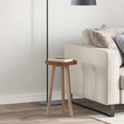 VidaXL Nepremična povr&amp;scaron;ina Temno rjava &amp;Oslash; 30 x 2.5 cm Trda hrastovina Slike