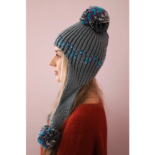 Kesi Women's cap with long ears Nadia K321 dark gray Cene